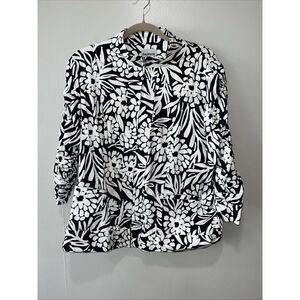 Bon Worth Women's size medium‎ jacket shirt Shacket Full Zip